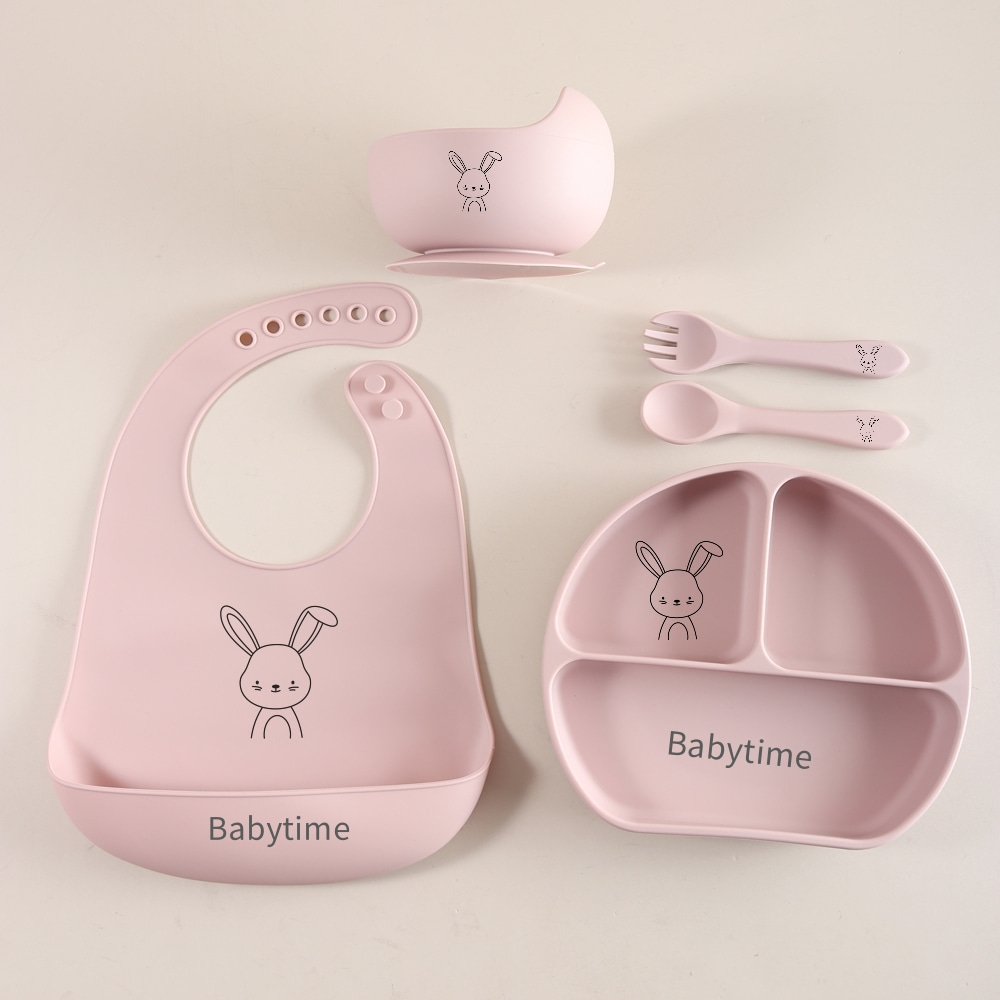 Baby Food Weaning - Set Peralatan Makan Bayi Kelinci 5