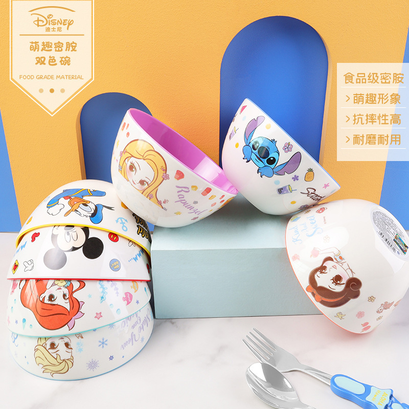 Baby Food Quality - Mangkuk Anak-anak Kartun Snow White Elsa