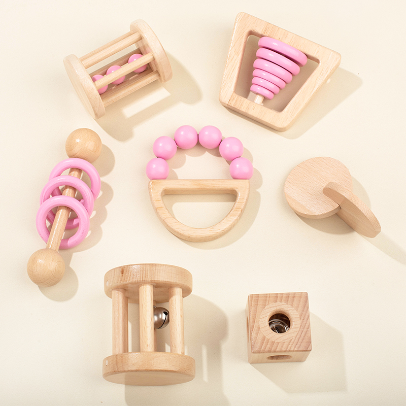 Baby Food Under 1 Year - Mainan Kayu Montessori Set Kerincingan Bayi