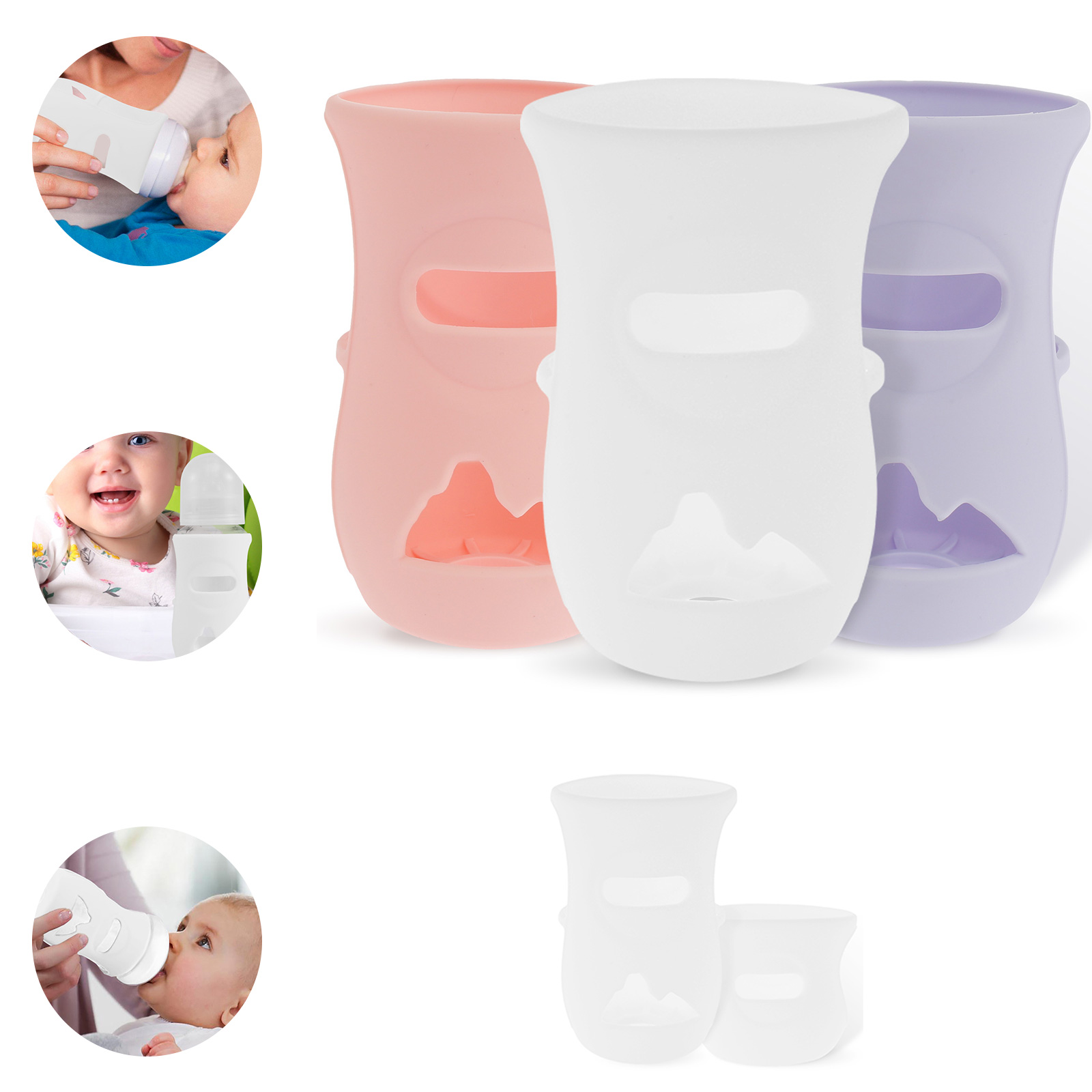 Baby Food Pouches - Penutup botol silikon lengan bayi botol