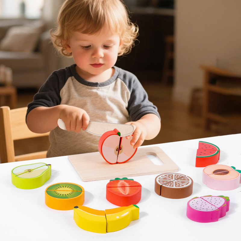 Baby Food Under 1 Year - Mainan Pura-pura Dapur Kayu Simulasi Memotong