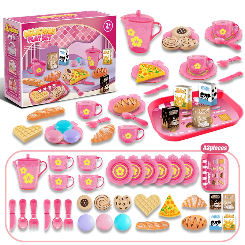 Baby Food Doll - Set Teh Mainan untuk Gadis Kecil,