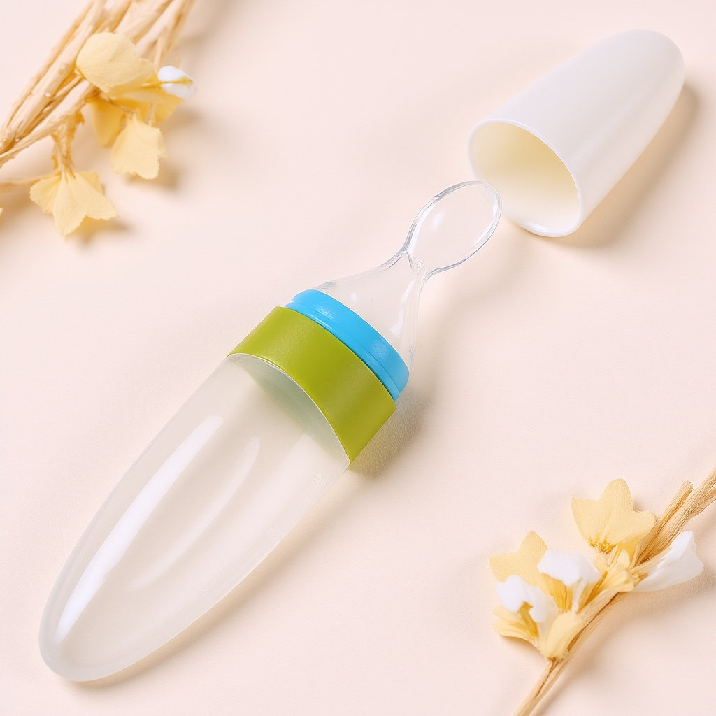 Baby Food Weaning - Sendok Pemberi Makan Bayi Silikon Ujung