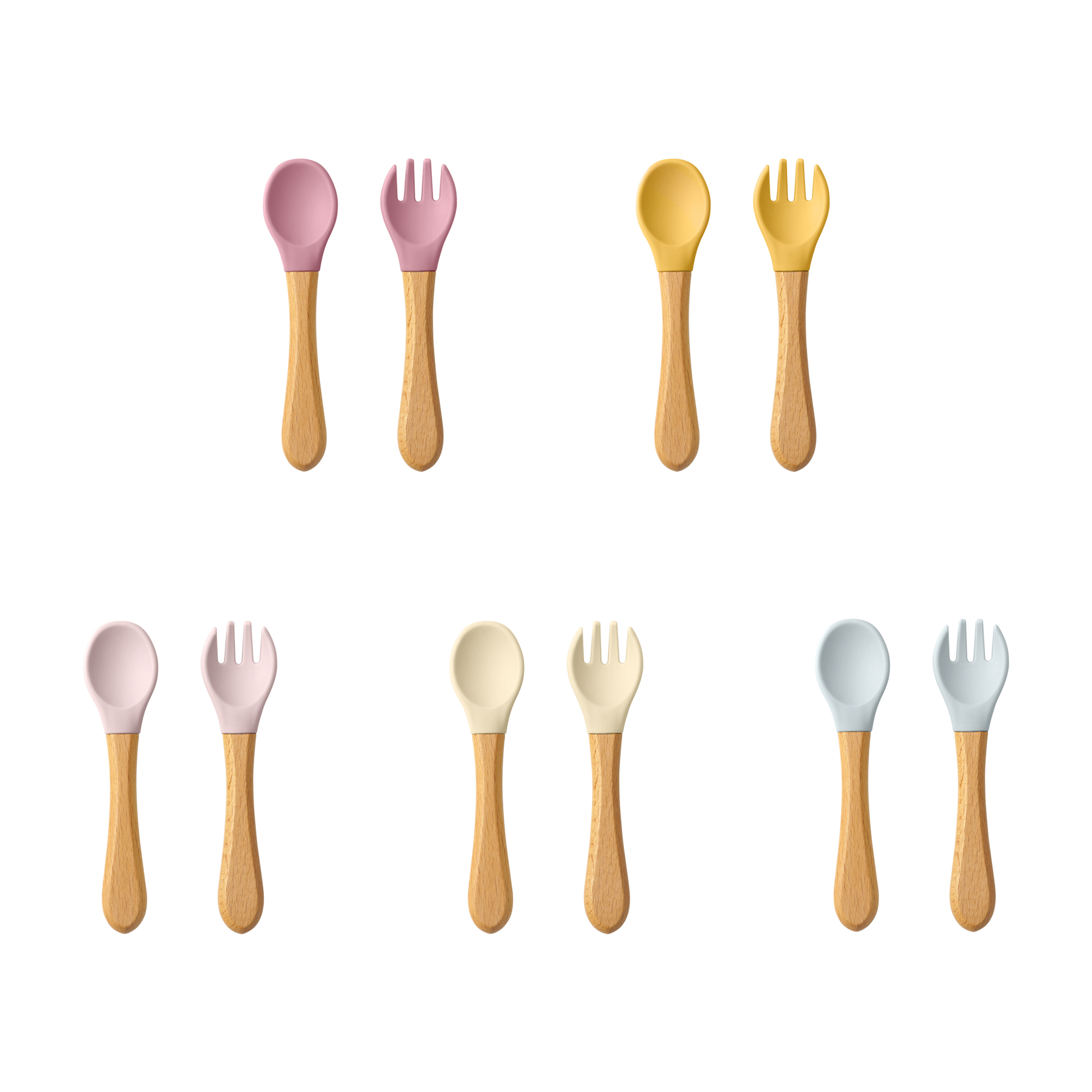 Baby Food Utensils - Sendok belajar bayi, 2 buah Set