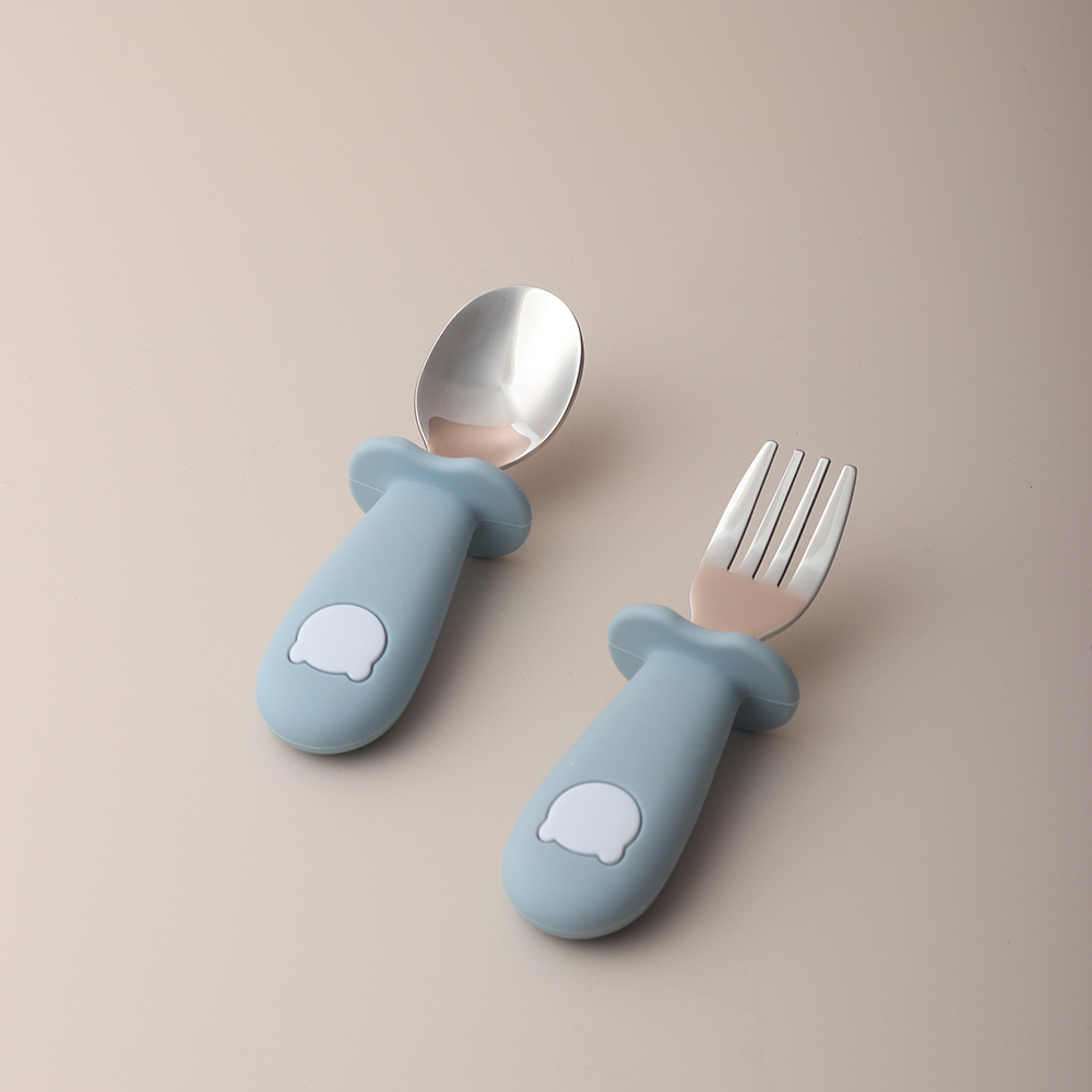 Baby Food Utensils - Sendok dan Garpu Silikon Bentuk Panda