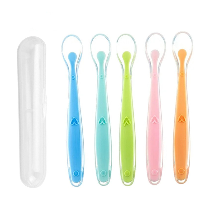 Baby Food Utensils - Sendok silikon bayi bebas BPA sendok