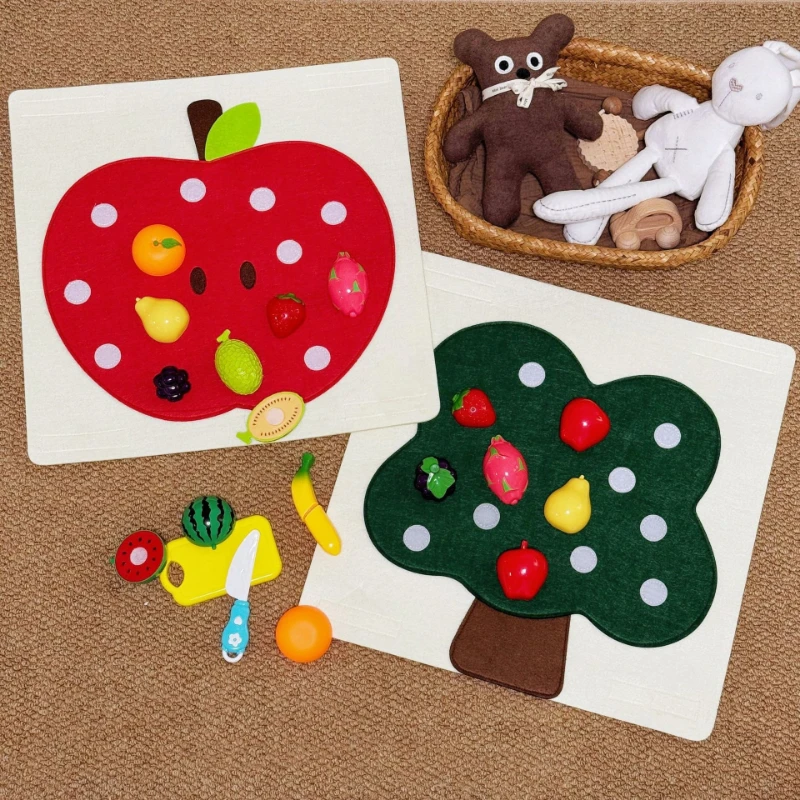 Baby Food Under 1 Year - Mainan Makanan Papan Felt Bayi Stiker