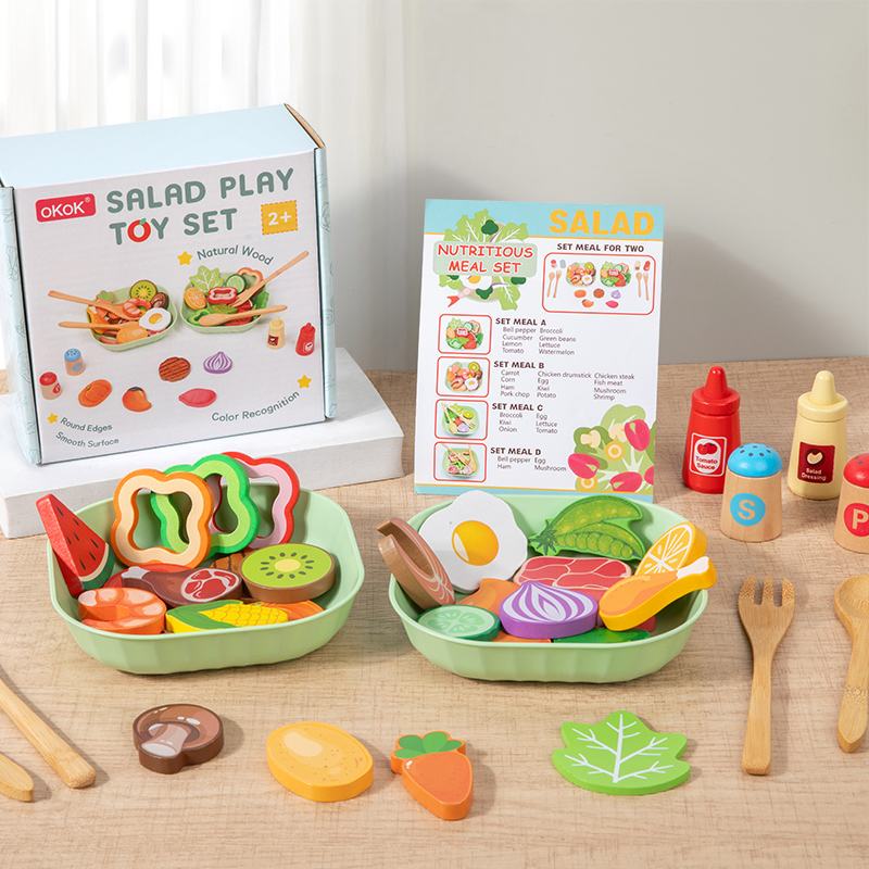 Set Mainan Simulasi Salad Kayu - Baby Food Under 1 Year ulasan dan harga