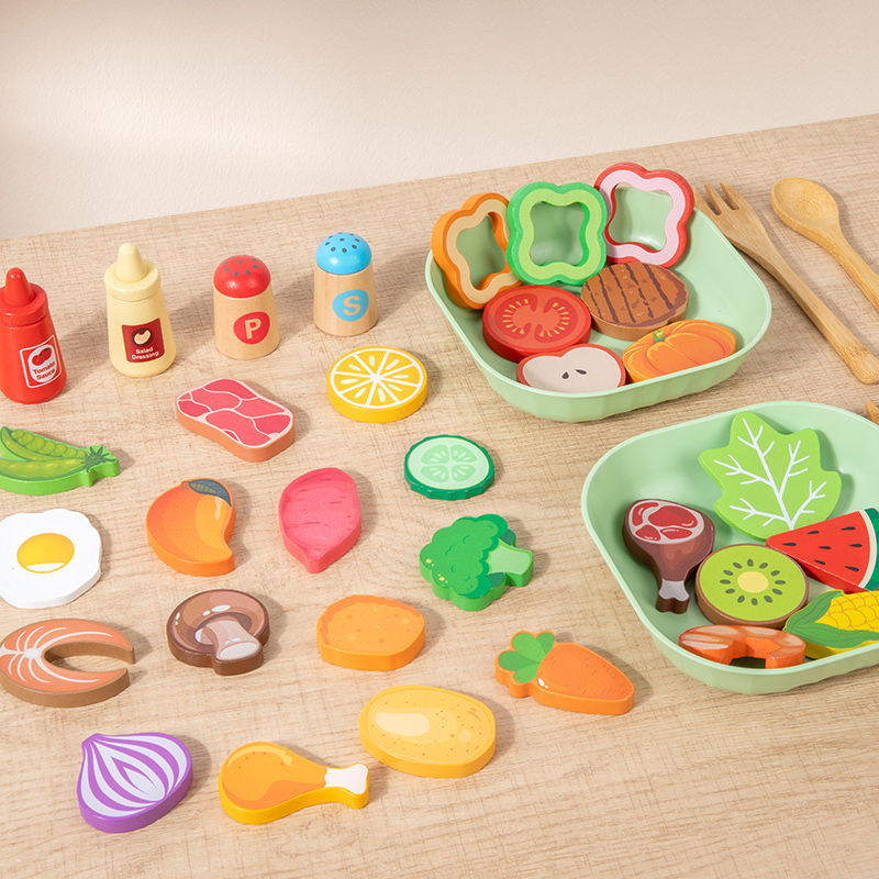 Set Mainan Simulasi Salad Kayu - Baby Food Under 1 Year ulasan dan harga