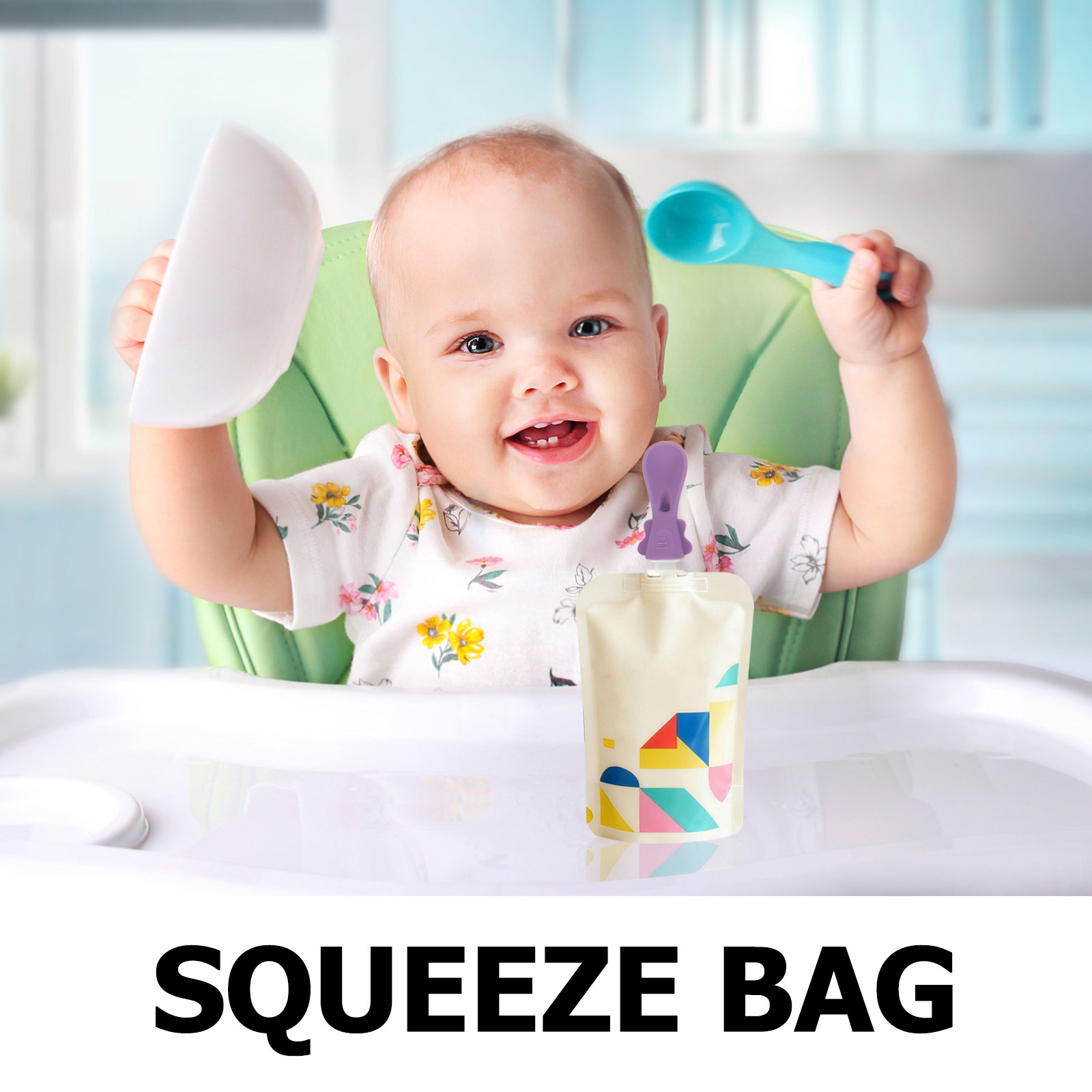 5Pcs Set Sendok Silikon untuk  - Baby Food Pouches ulasan dan harga