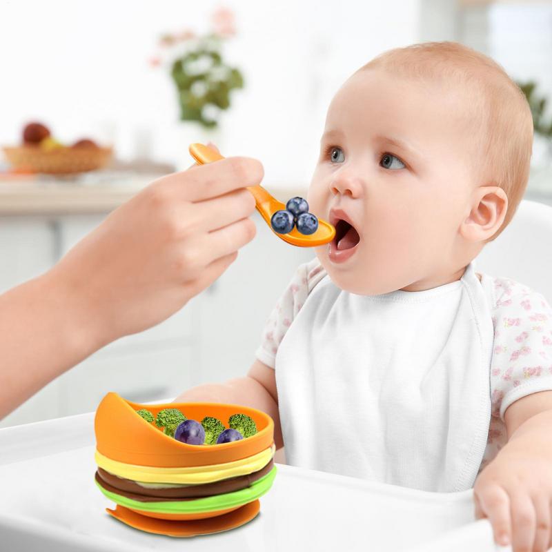 Set Makan Bayi Silikon Mangkuk - Baby Food Weaning ulasan dan harga