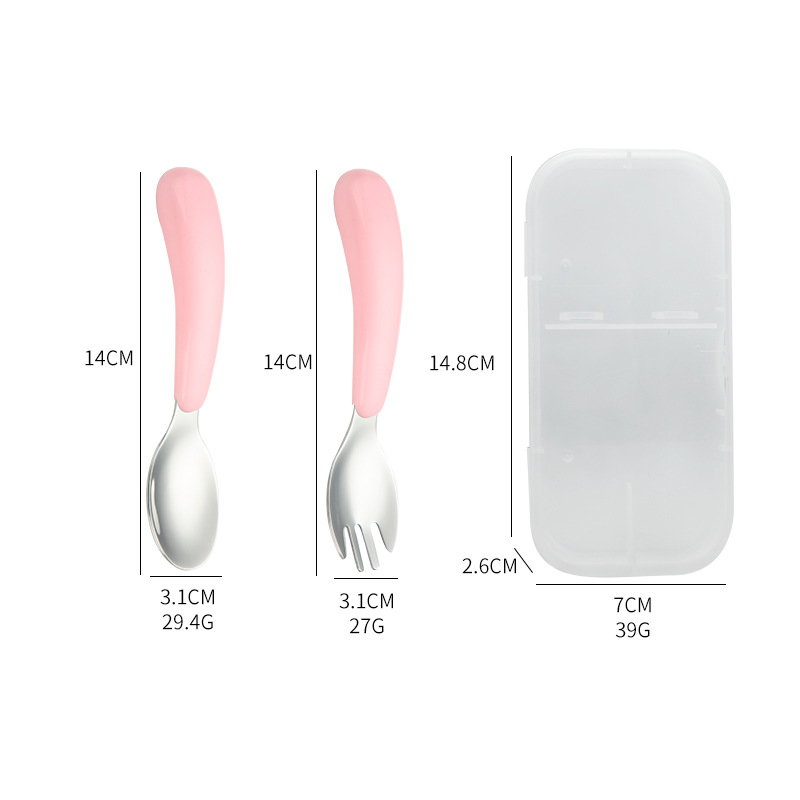 Sumpit Garpu Sendok Baja Tahan - Baby Food Utensils ulasan dan harga