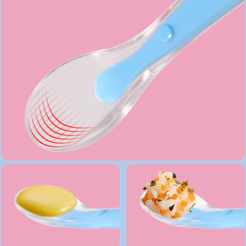 Sendok Silikon Bayi Bentuk Bin - Baby Food Utensils ulasan dan harga
