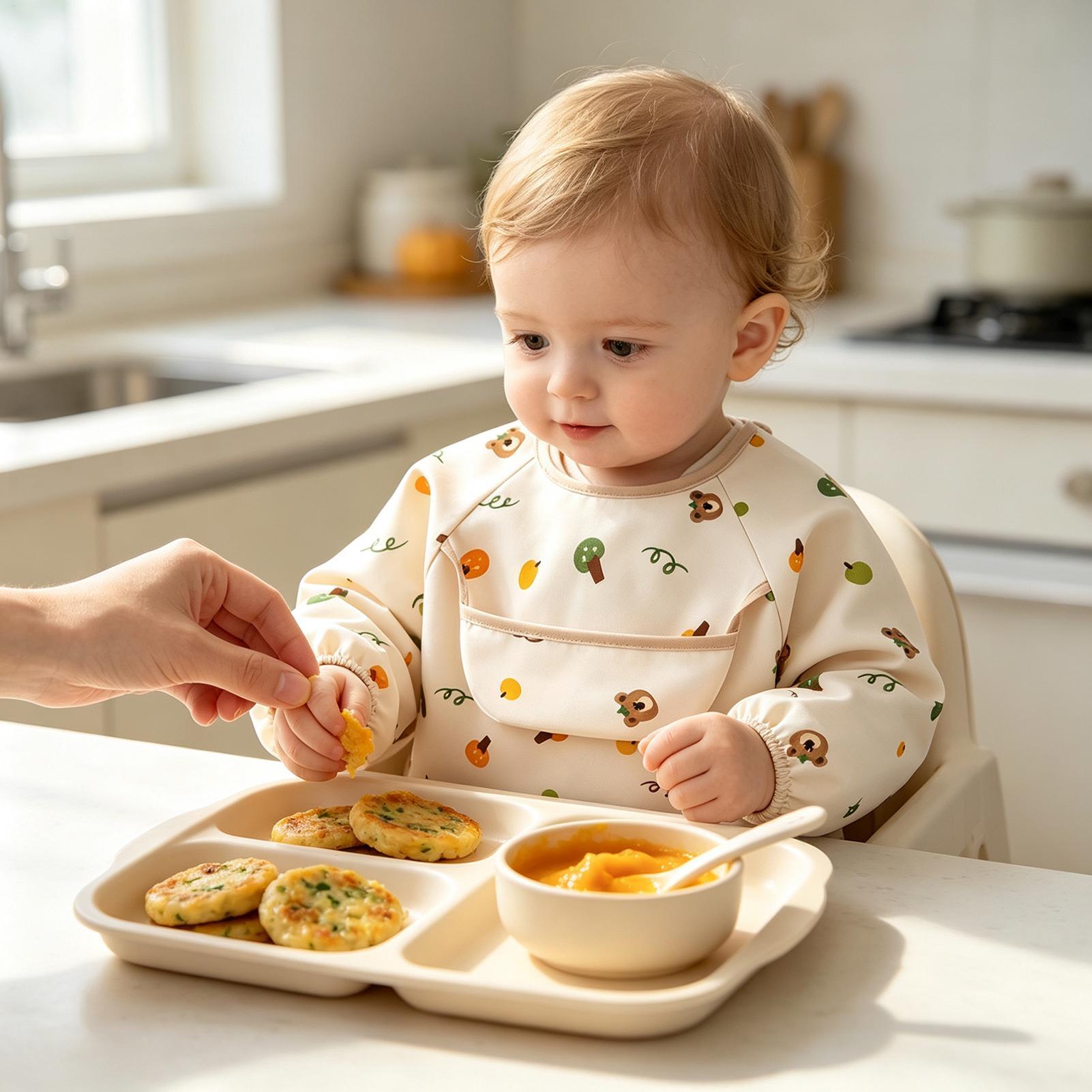 Celemek Anak Lembut Dapat Dise - Baby Food In Restaurant ulasan dan harga