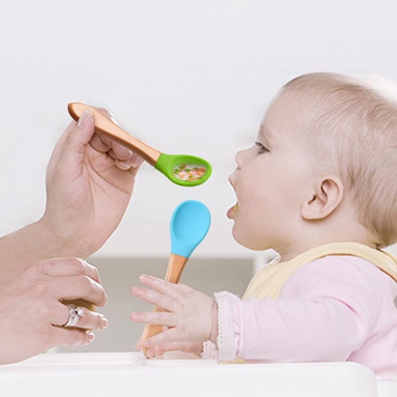 2 Buah/Set Sendok Garpu Siliko - Baby Food Utensils ulasan dan harga