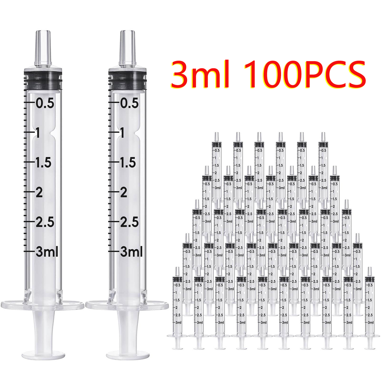 100pcs 3ml/cc Suntikan Plastik - Baby Food Allergy Rash ulasan dan harga